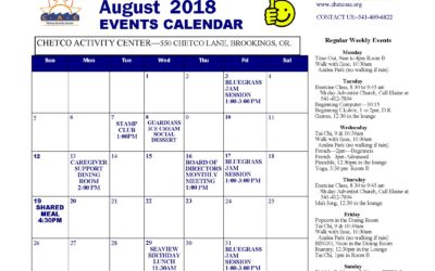 August Event Calendar