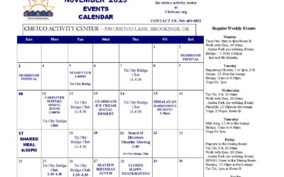 November 2019 Events Calendar