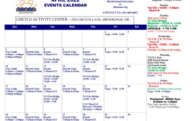 April 2022 Calendar of Events