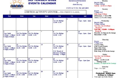 September 2022 Calendar of Events