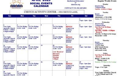 April 2023 Calendar of Events