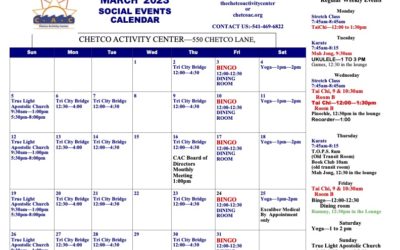 March 2023 Calendar of Events