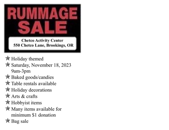 Rummage Sale