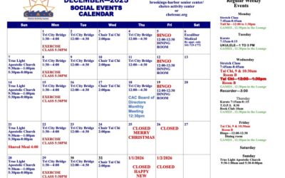 December Calendar of Events